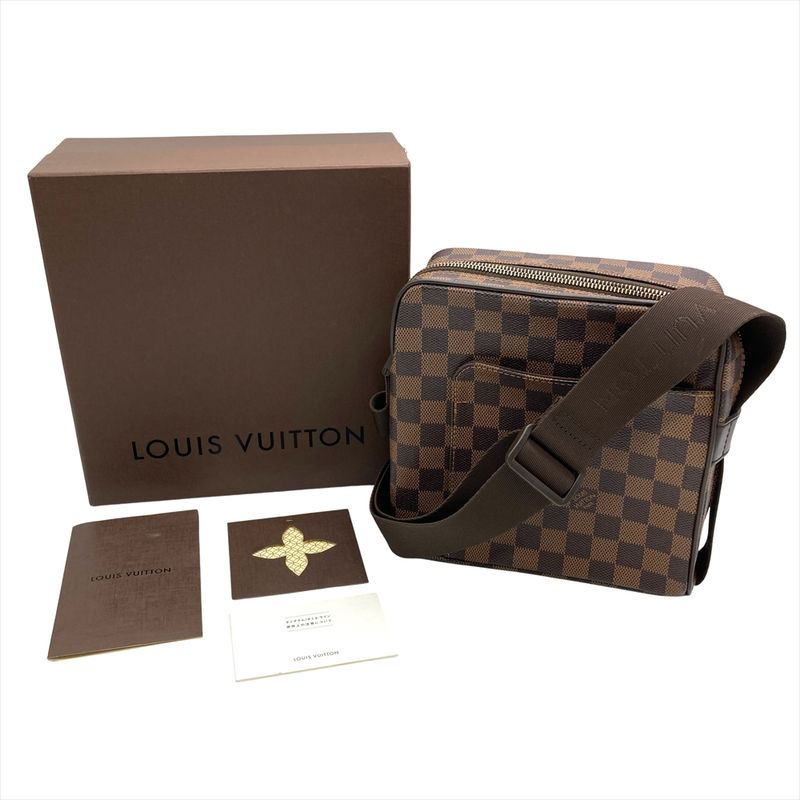 Louis Vuitton Olaf PM Shoulder Bag Damier Ebène N41442 Brown Gold Hardware