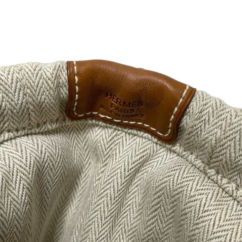 Hermes Pouch Fourbi 25 Natural X Fauve Drawstring Shape