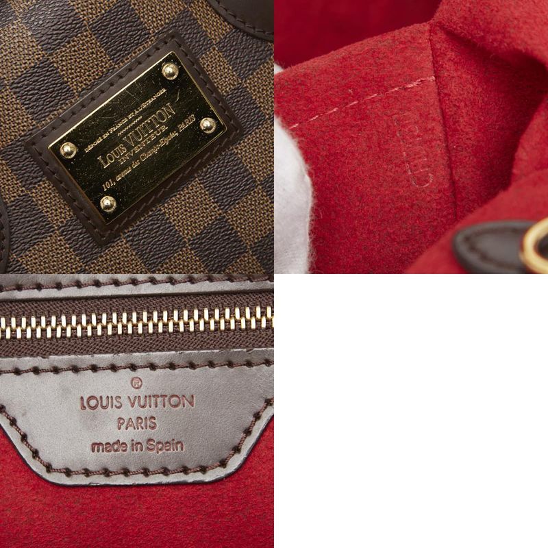 Louis Vuitton Damier Hampstead PM Tote Handbag N51205 Ebène Brown PVC Leather