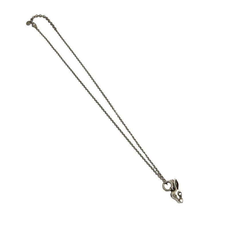 Gucci Anger Forest Rabbit Head Necklace Silver 925 Pendant