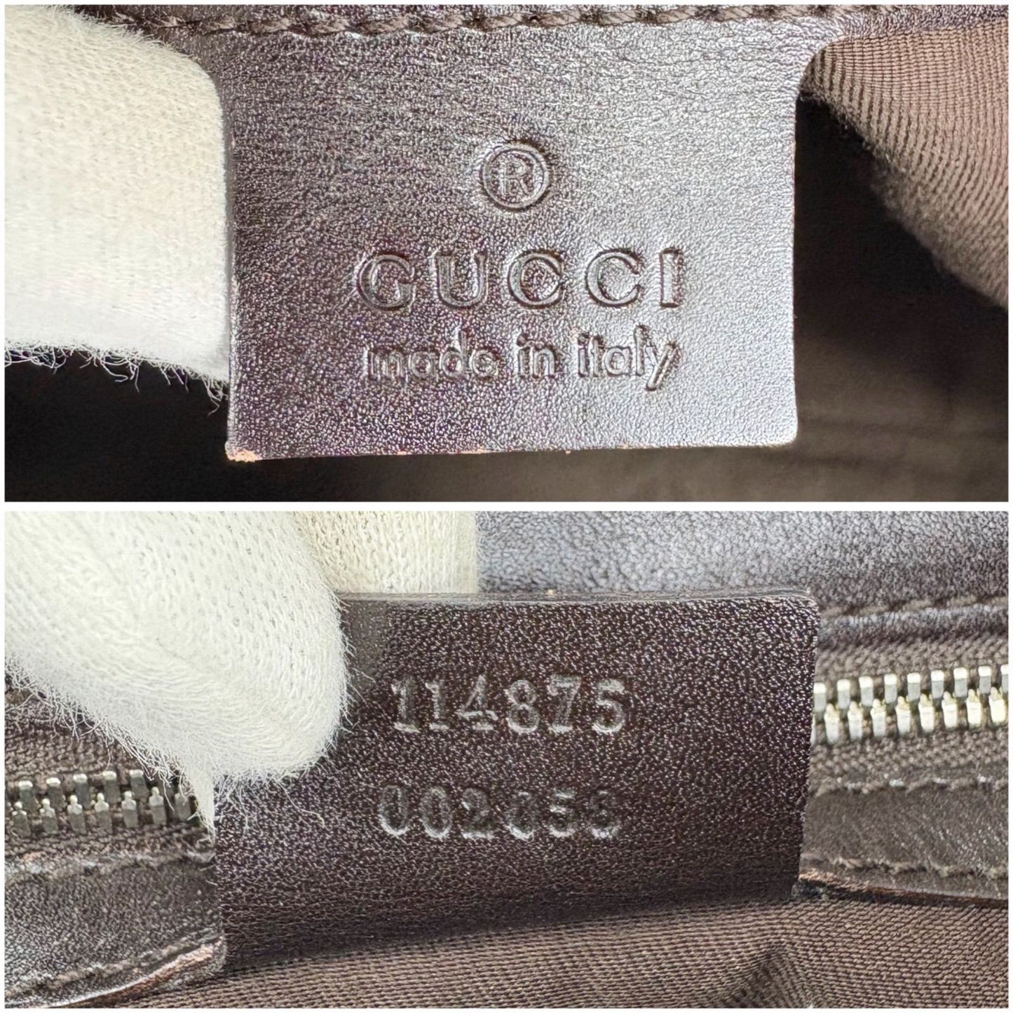 Gucci 114875 Sherry Line Interlocking G Handbag Brown Beige Gg