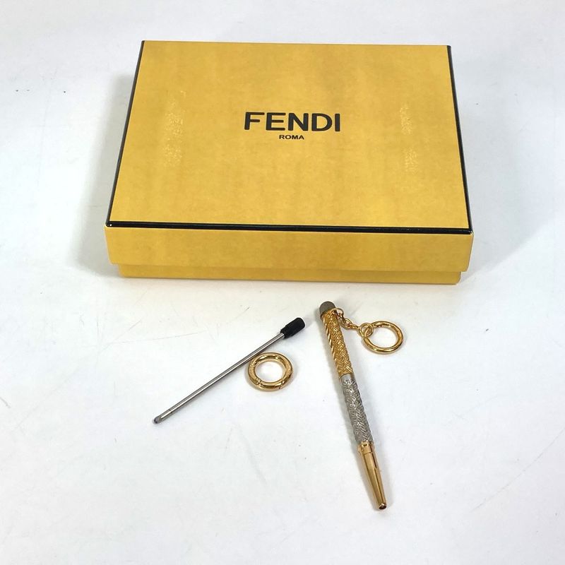 Fendi Earring Scribble Pen Metal Silver