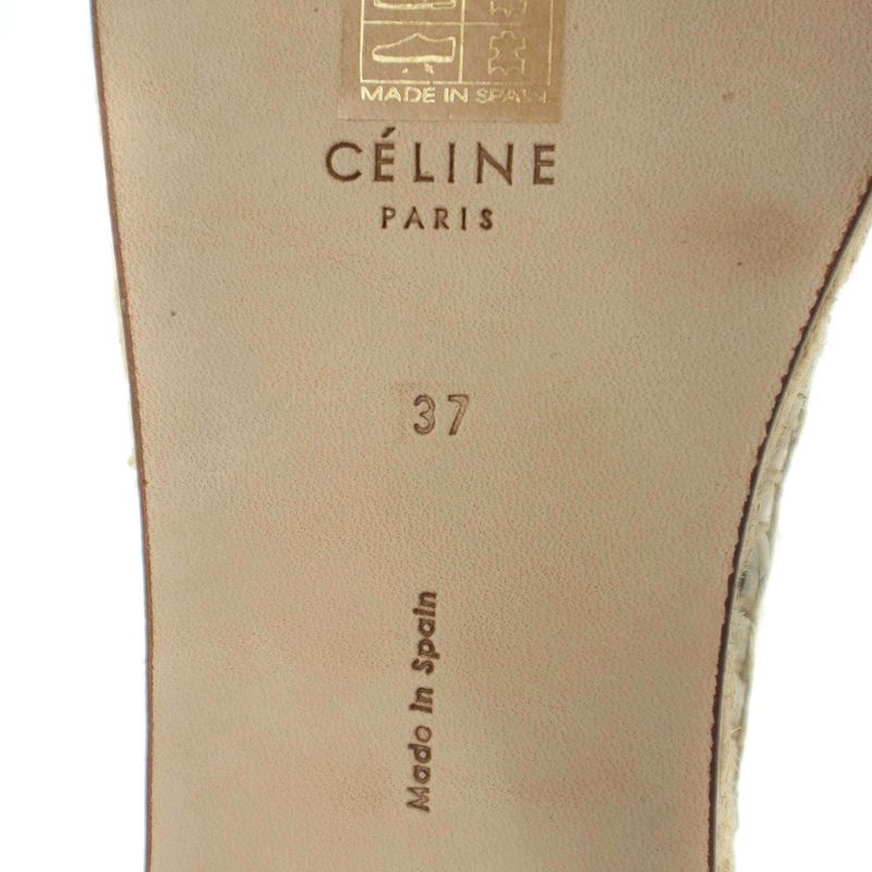 Celine 2017 Resort Espadrille Lace Up Shoes White 37