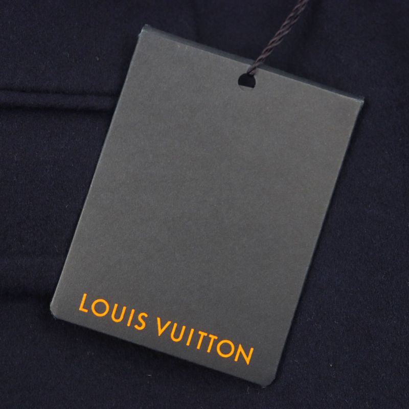 Louis Vuitton Wool Silk Logoed Buttons Lining Monogram Camouflage Navy Blue