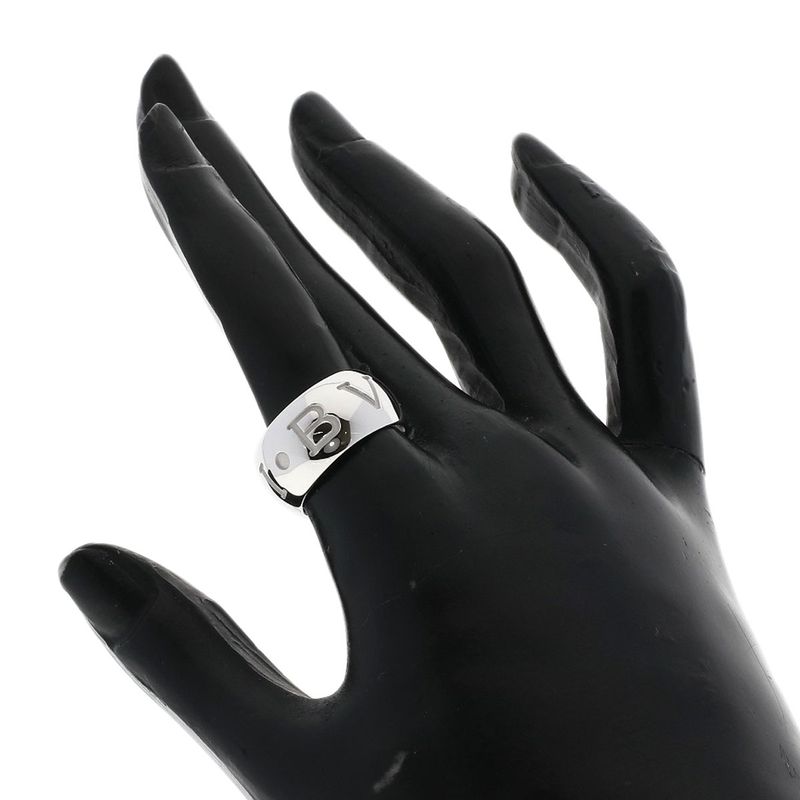 Bvlgari Bulgari Mono Logo #54 Ring - 18K White Gold Ladies