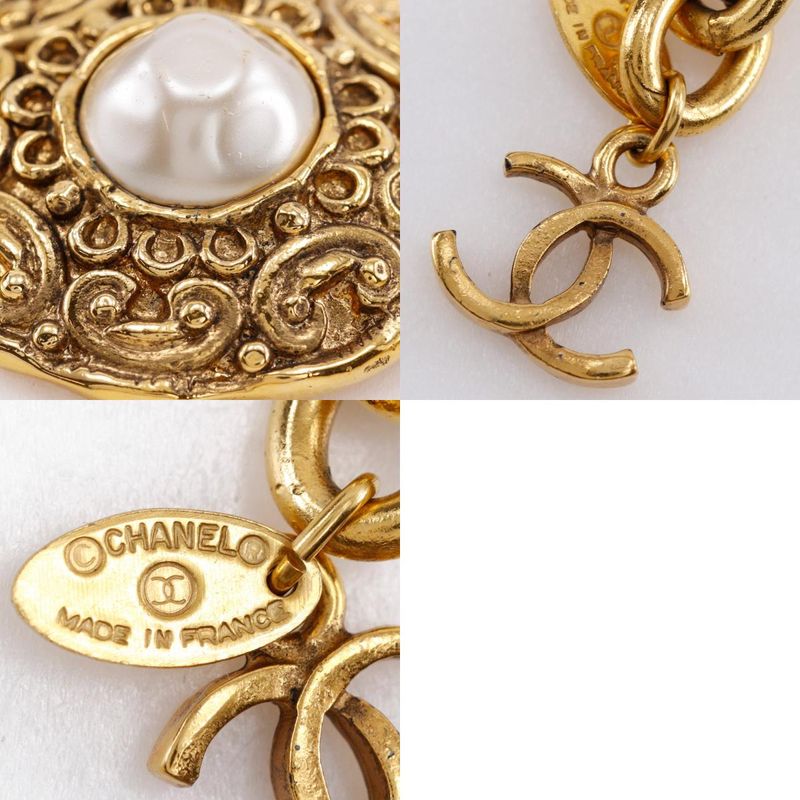 Chanel Vintage Gold Plated And Faux Pearl Ladies 138.3g Necklace