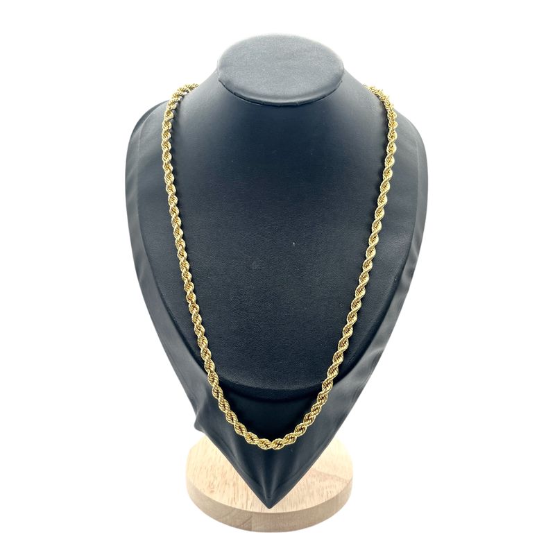 Christian DIOR Necklace Twisted Gold Plated Vintage Gold