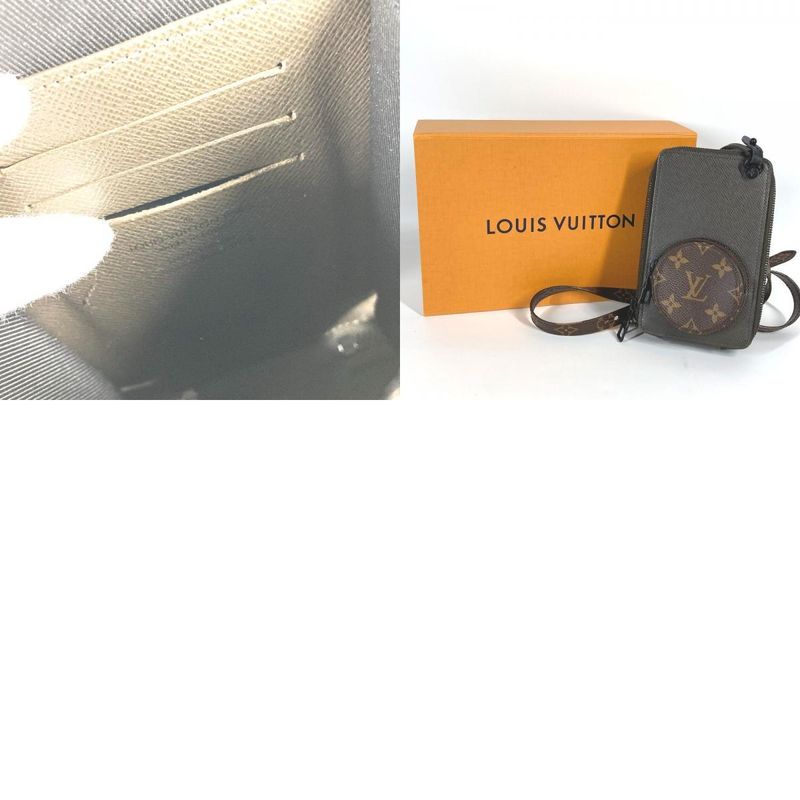 Louis Vuitton Shoulder Bag Phone Box M30581 Taiga Leather Brownish