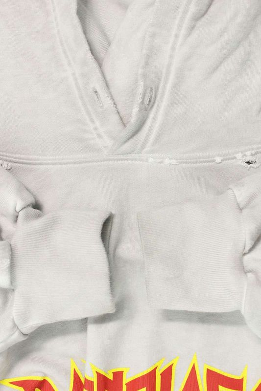 Balenciaga 697879 Tmv89 Metallic Logo Paint Crushed Pullover Hoodie Men's 1