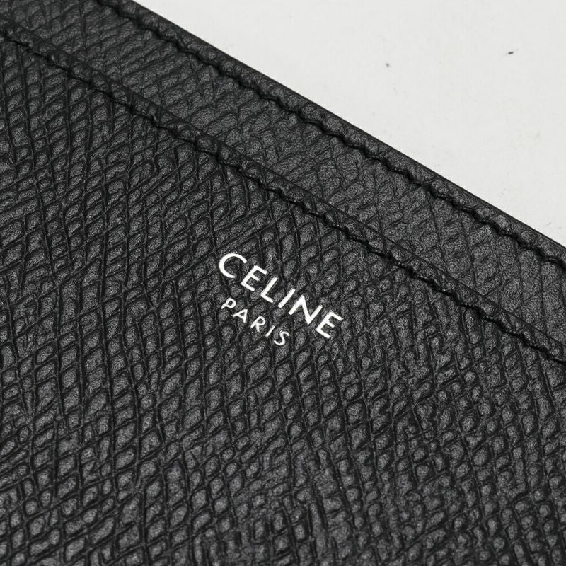 Celine Card Case Passcase Grained Calfskin Black