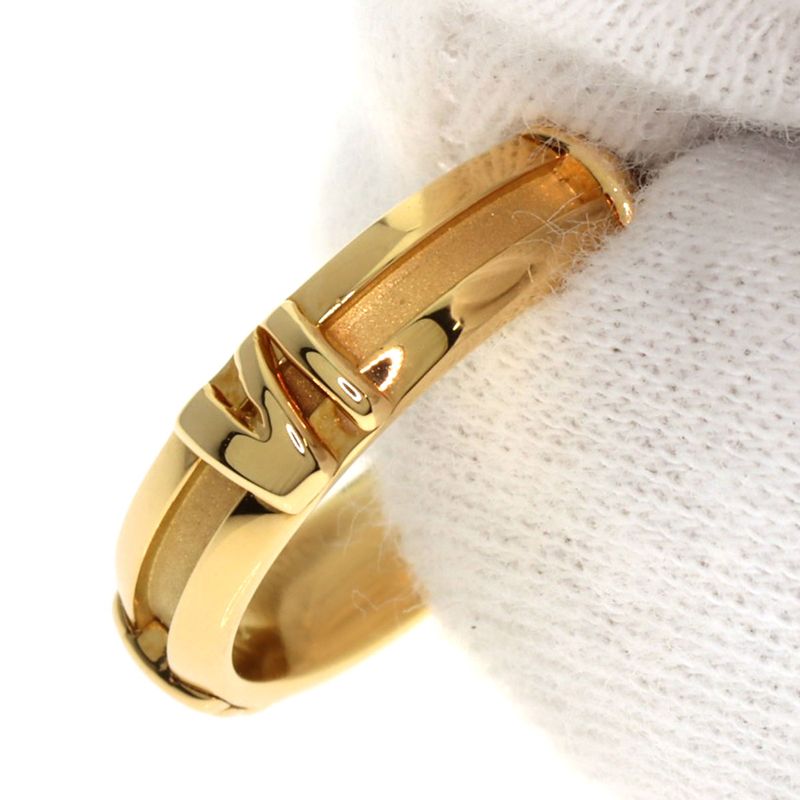 Tiffany & Co Atlas Numérique Ring 18K Yellow Gold Ladies