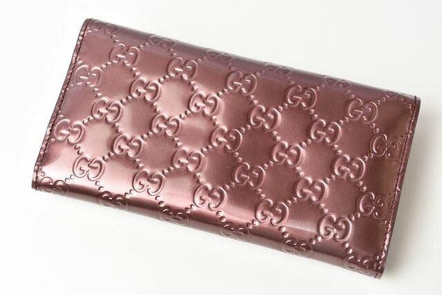 Gucci Wallet Gucci Long Wallet GG Pattern Heart Shape Interlocking G Metallic