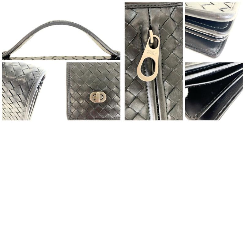 Bottega Veneta Bottega Veneta Intrecciato Black Gunmetal Hardware Leather