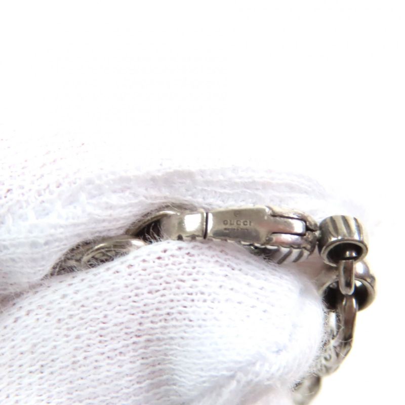 Gucci 524890 Interlocking G Arabesque Long Chain Necklace Ag925 Silver With Box