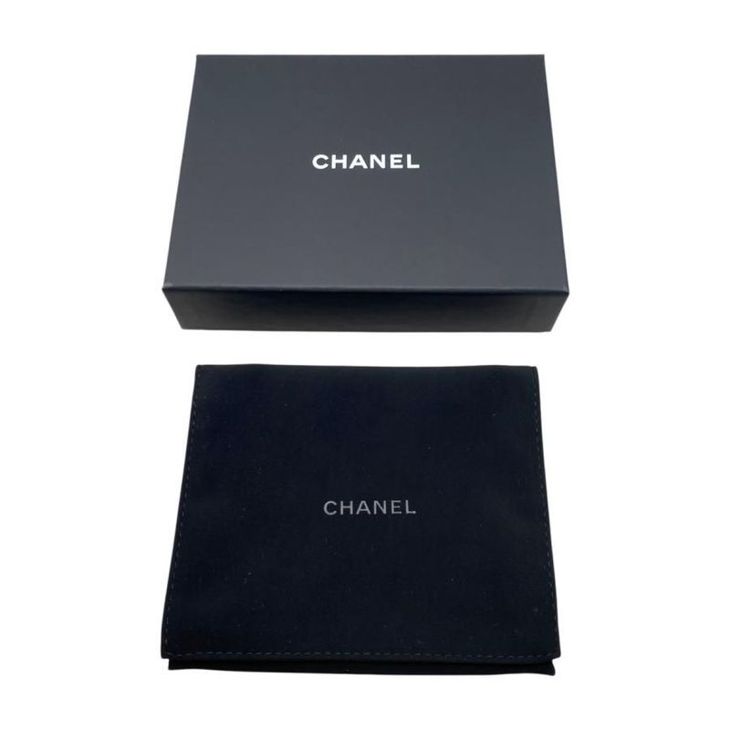 Chanel Trifold Wallet Flap Wallet Ap4175 Matelasse Caviar Skin Coco Mark