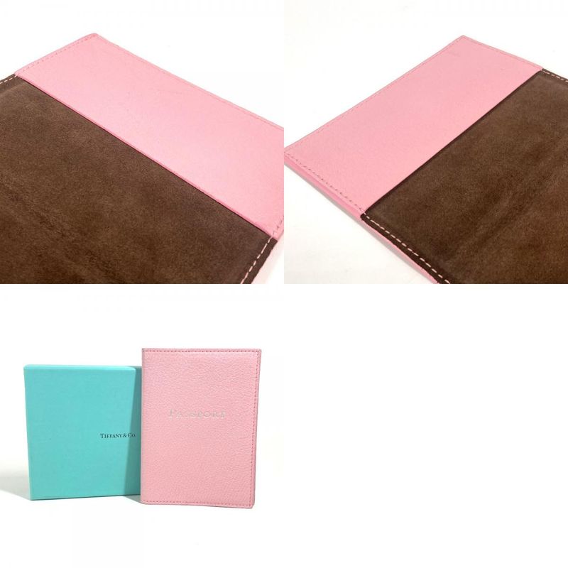 Tiffany & Co Tiffany & Co Passport Case Logo Leather Pink