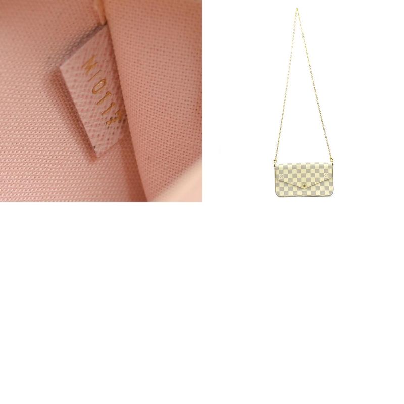 Louis Vuitton Chain Wallet Damier Azure Pochette Felicie N40491