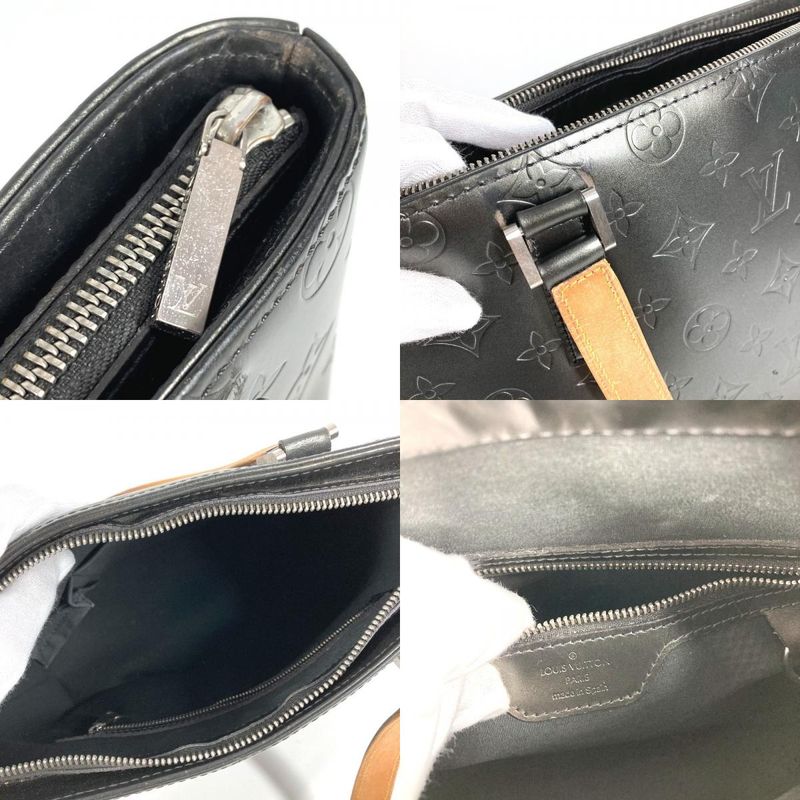 Louis Vuitton Shoulder Bag Stockton M55112 Monogram Matte Leather Black