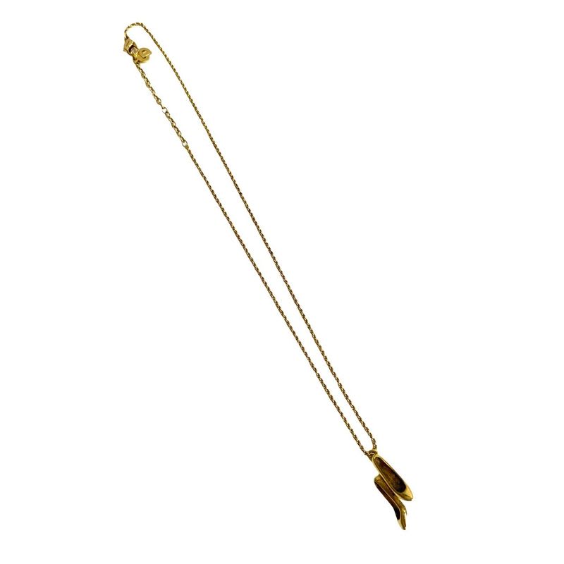 Christian Dior High Heel Motif Necklace Pendant Choker Accessory Gold 31435
