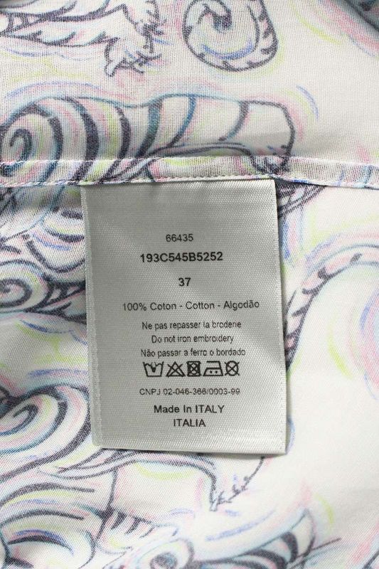 Dior 193c545b5252 × Kenny Scharf All Over Logo Embroidered Short Sleeve Shirt