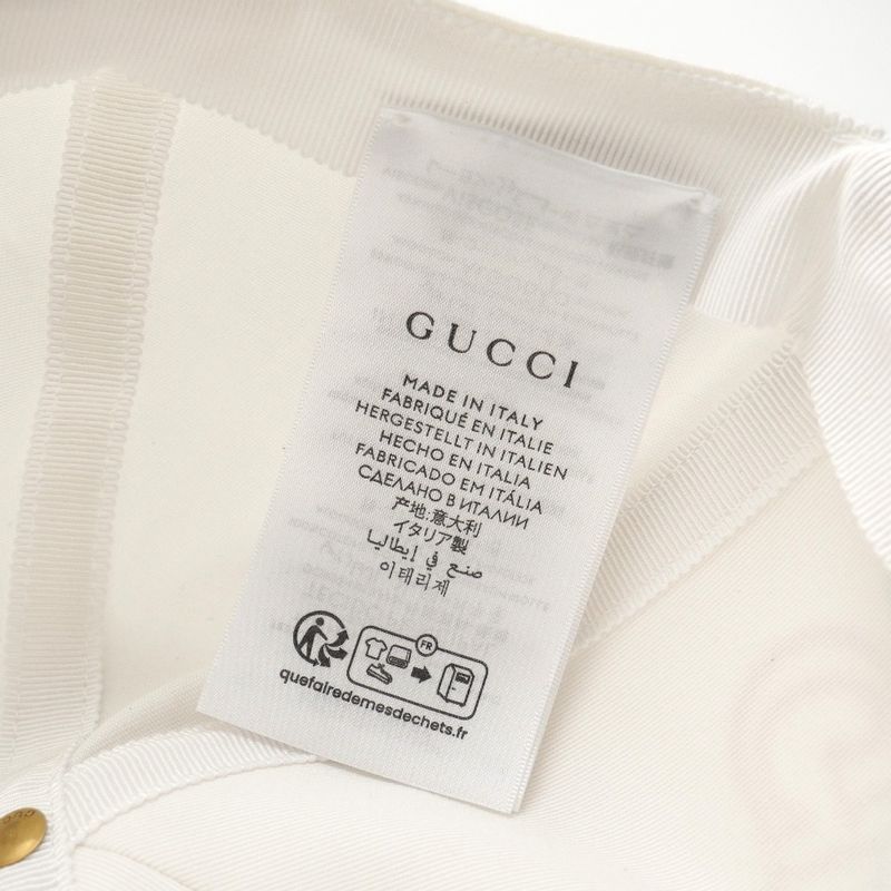 Never UsedMade In 2024Gucci Cap Size L 59 Logo Embroidery White