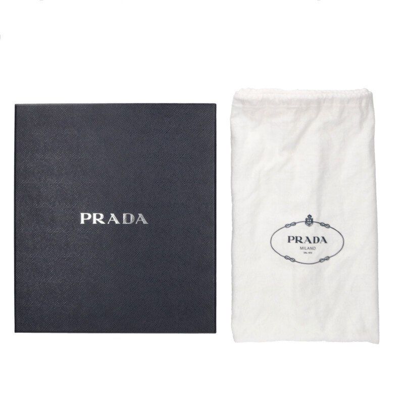 Prada 1bc543 Sacca Triangle Logo Plate Fur Handbag Women