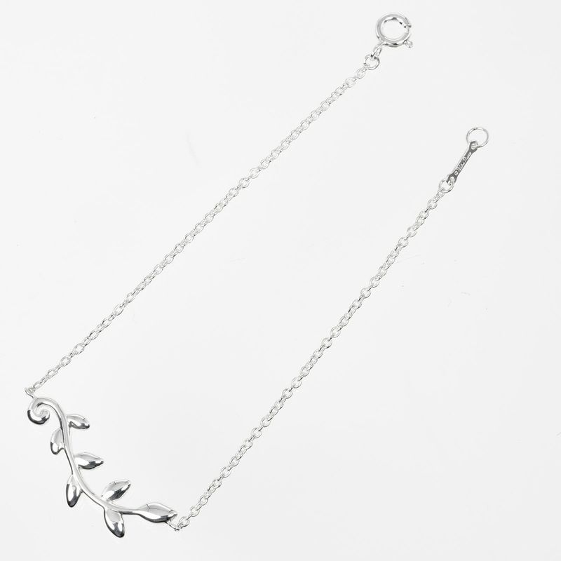 Tiffany & Co Olive Leaf Wrist Circumference Approx Cm 17.5 Silver 925 Ladies