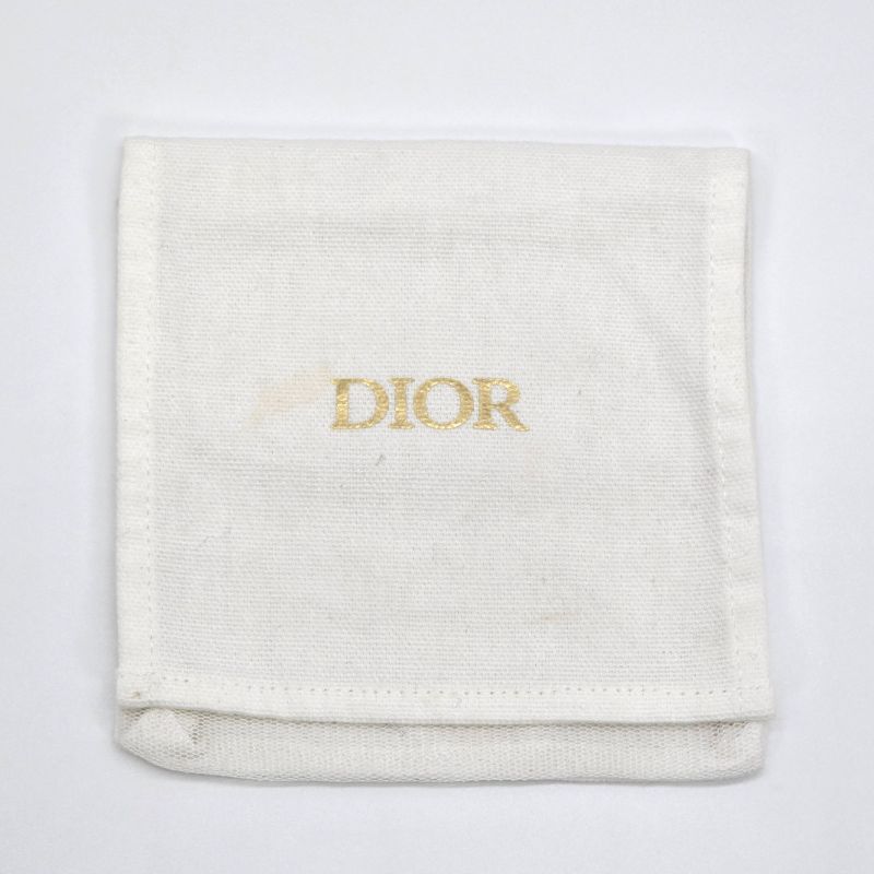 DIOR Tribales Clip Earrings Binaural Star Clover Charm White Resin Pearl White