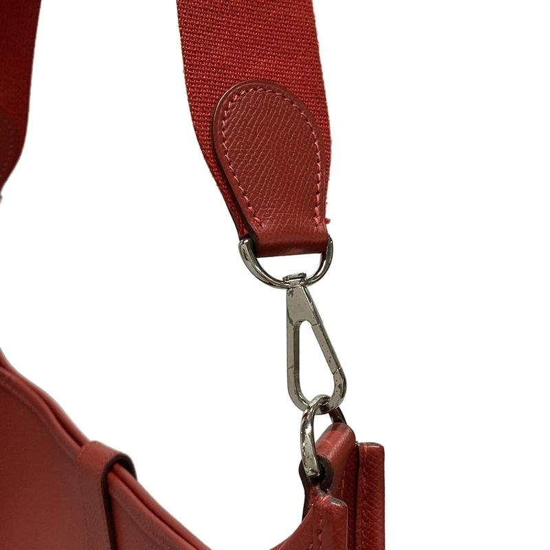 Hermes Shoulder Bag Evelyn Doe GM Rouge Vif Silver Hardware