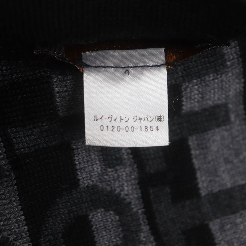 Louis Vuitton M70911 Echarpe LV Split 100% Wool Noir Black Gris Anthracite