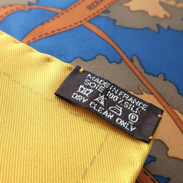 Hermes Carre 90 Monsieur ET Madame Monsieur & Madame Yellow X Blue Silk Scarf Box