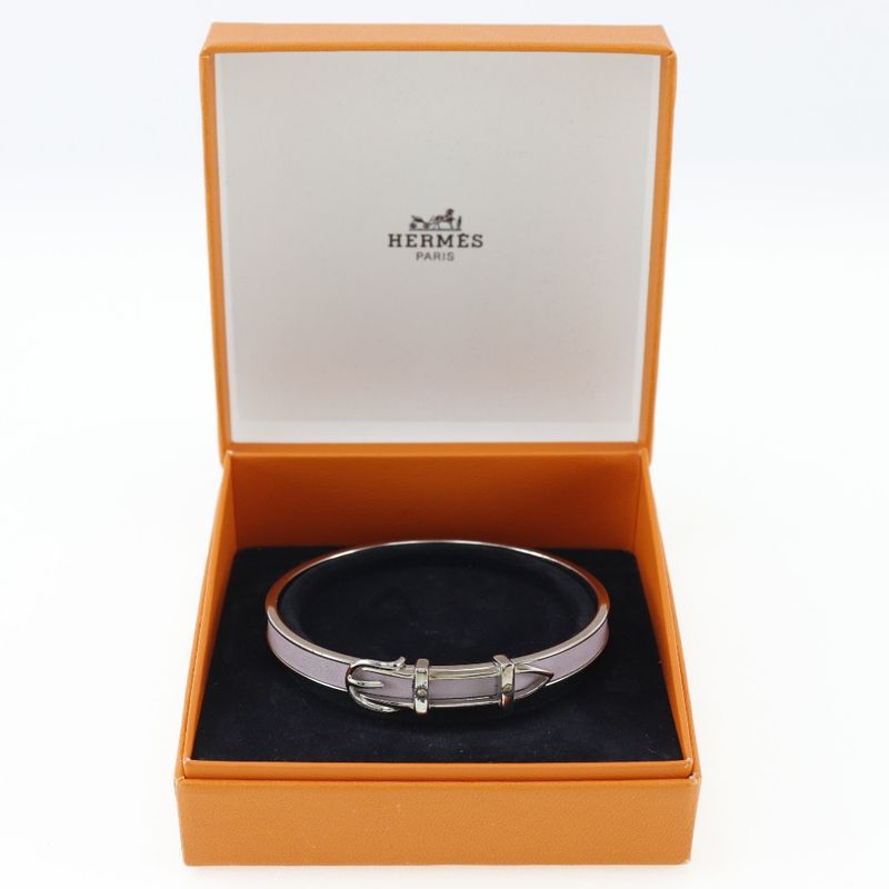 Hermes Belt Motif Metal Ladies 21.2g Bangle