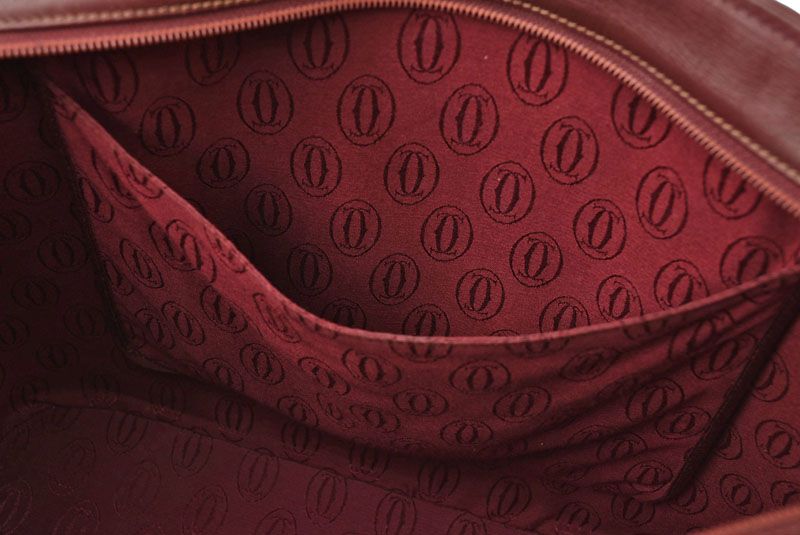 Cartier Tote Bag Must Line Cartier Bag Vintage Leather Bordeaux