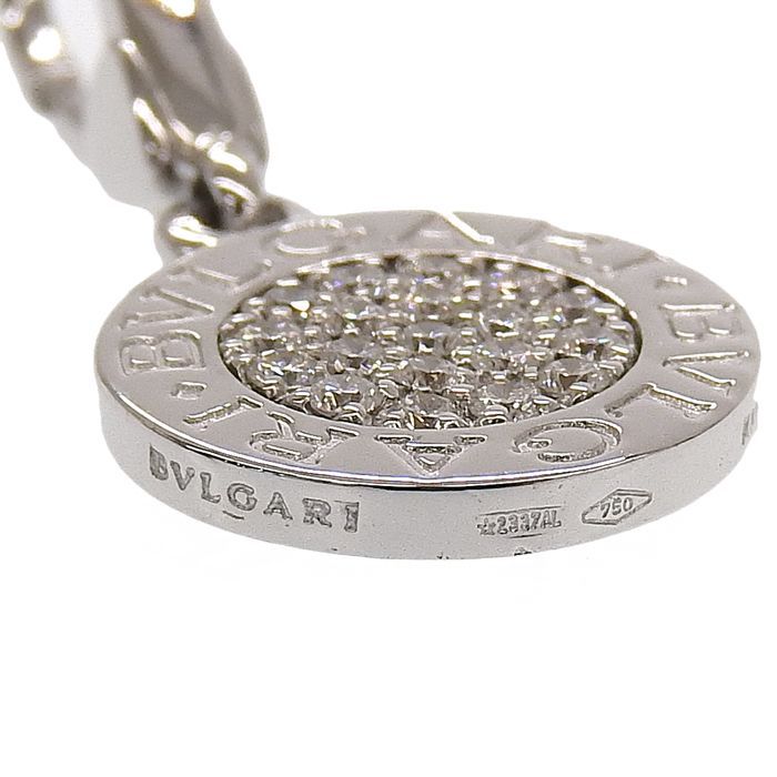 Bvlgari Diamond Pendant Top 18K White Gold 750 White Gold Diamond Charm
