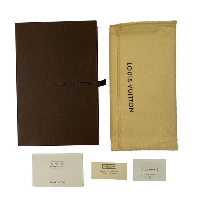 Louis Vuitton Taiga Portefeuille Brazza Folding Long Wallet M32653 Gray