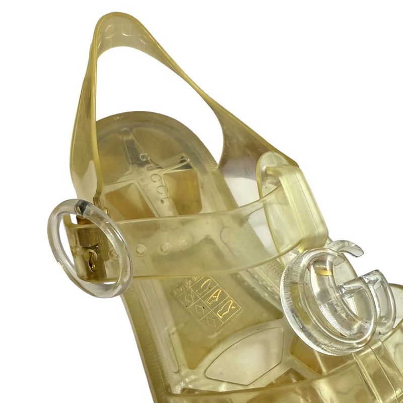 Good Gucci GG Marmont Rubber Sandals Size 36 Approx 23cm (9.06in) Clear Ladies