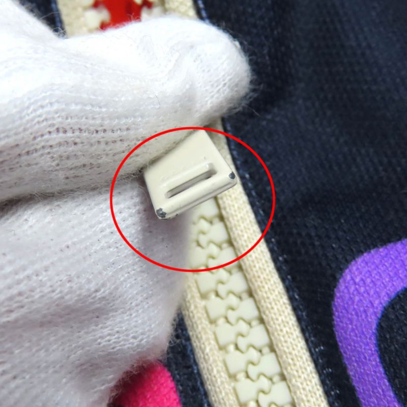 Gucci 701623 Jumbo GG Technical Jersey Track Jacket Navy Multicolor M Made In