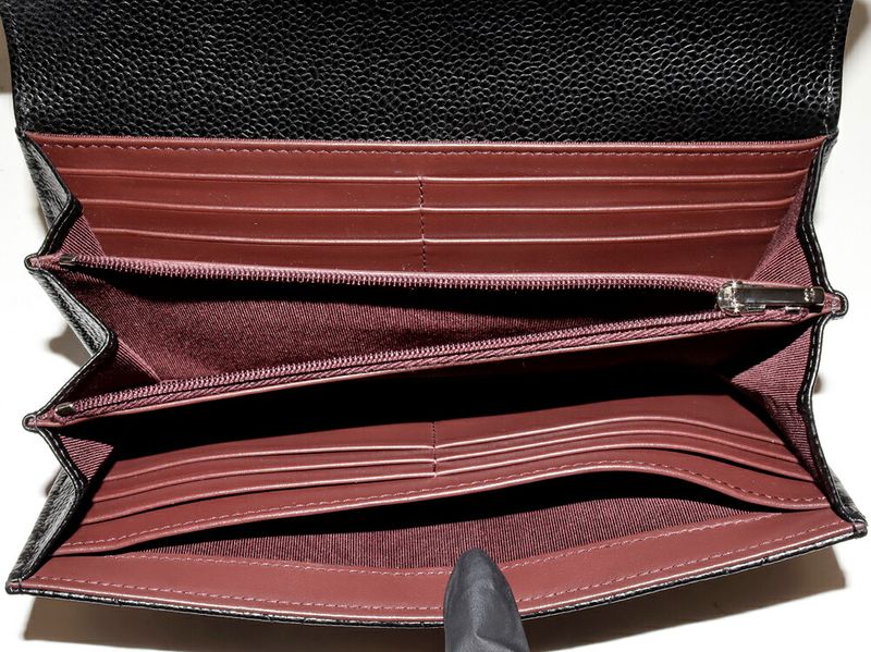 Chanel Zipper Long Wallet With Coin Purse Matelasse Classic Flap Wallet Caviar