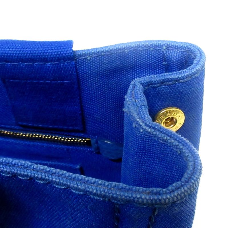 Prada Tote Bag Canapa Blue And Ivory