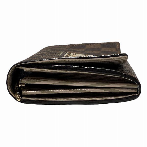 Louis Vuitton Damier Portefeuille Sarah N63179 Trunk Motif Long Wallet With Two