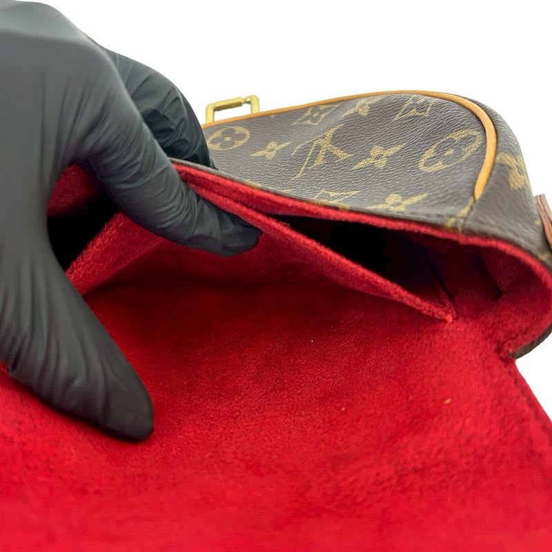 Louis Vuitton Tamburan Monogram Leather Shoulder Bag Pochette