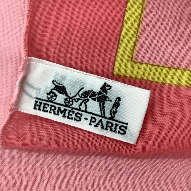 Hermes Fish Sakana Large Scarf Shawl Scarf Pink