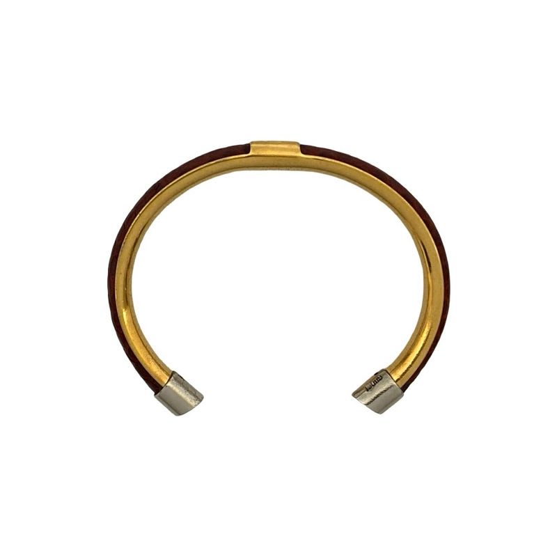Gucci GG Logo Leather Bangle Bracelet Accessories Small