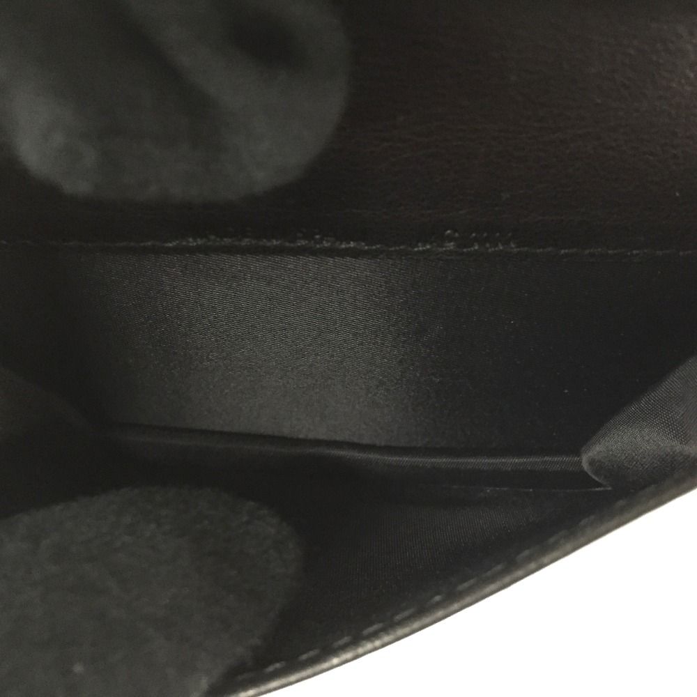 Christian Dior Enamel Cannage Card Case Black