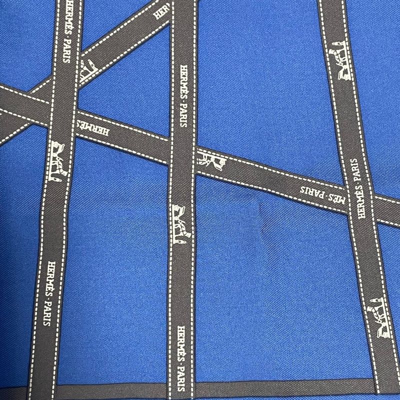 Hermes Bolduc Ribbon Pattern Bolduc Blue