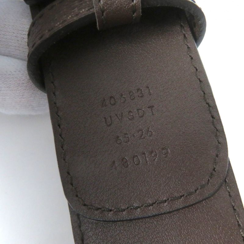 Gucci×adidas 406831 GG Marmont Leather Belt Brown Gold Hardware 65 And 26