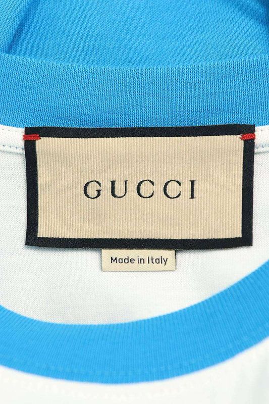 Gucci 23AW 756708 Xjfwl Front Logo Bicolor T-shirt Men's XXS