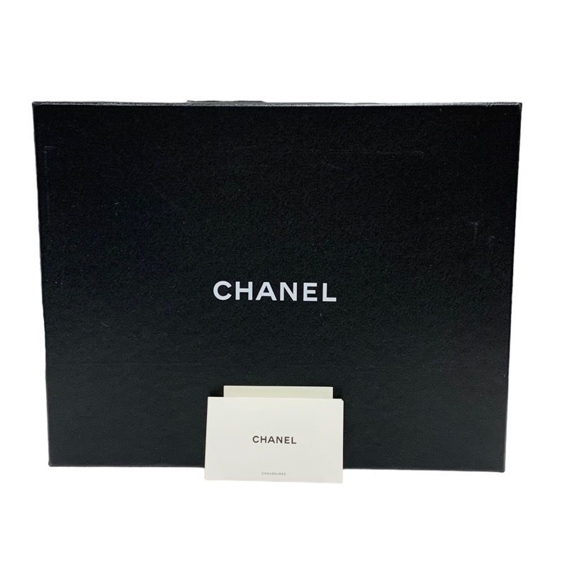 Chanel Boots Short Boots Shoes Patent Black Here Mark Wrinkled Side Gore Ribbon