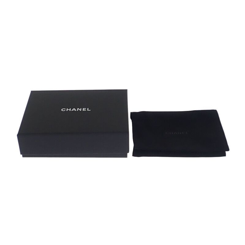 Chanel Small Wallet Ap3999 Coin Case Caviar Skin White Gold Hardware Ladies [A