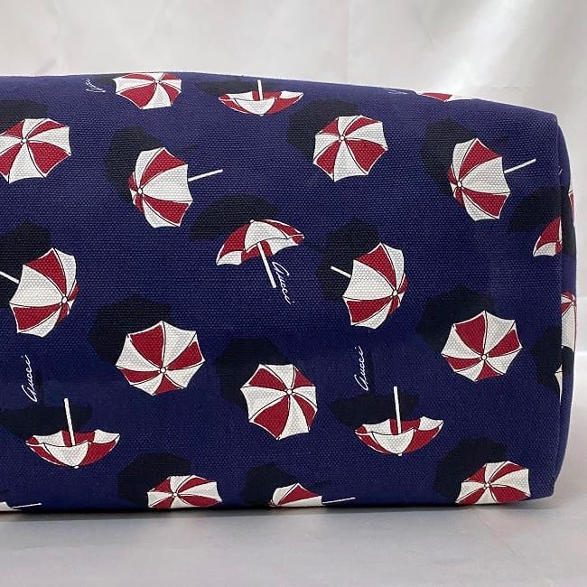 Gucci Tote Bag Navy White 286198 Excellent Condition Canvas